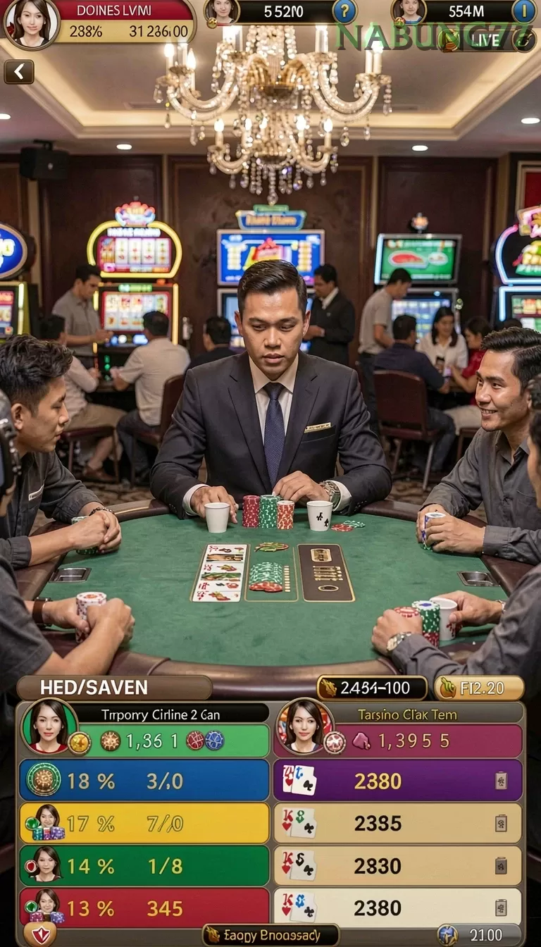 Cuplikan layar IND777 — menu navigasi